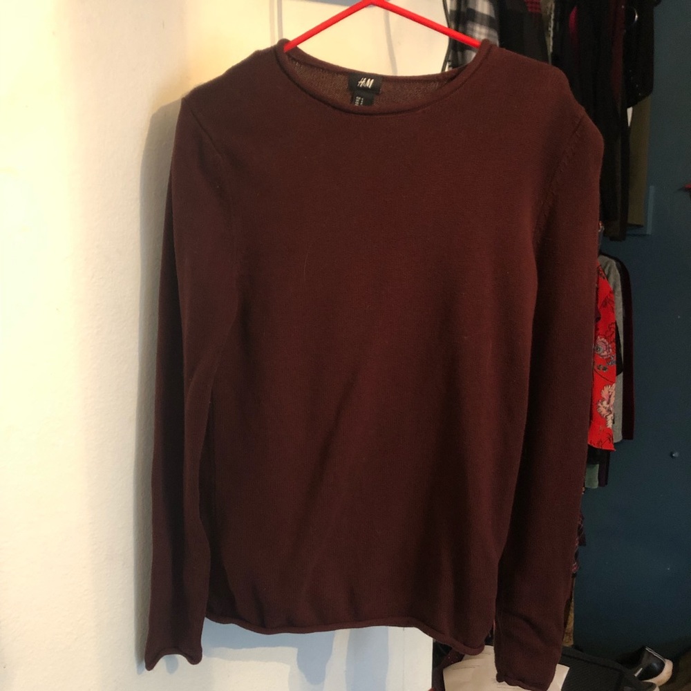 Ribbed H&M long sleeve sweater